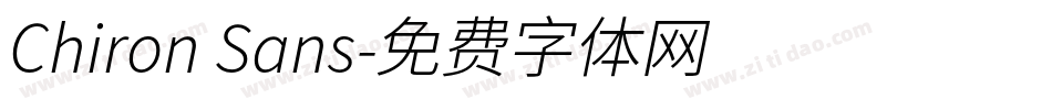 Chiron Sans字体转换